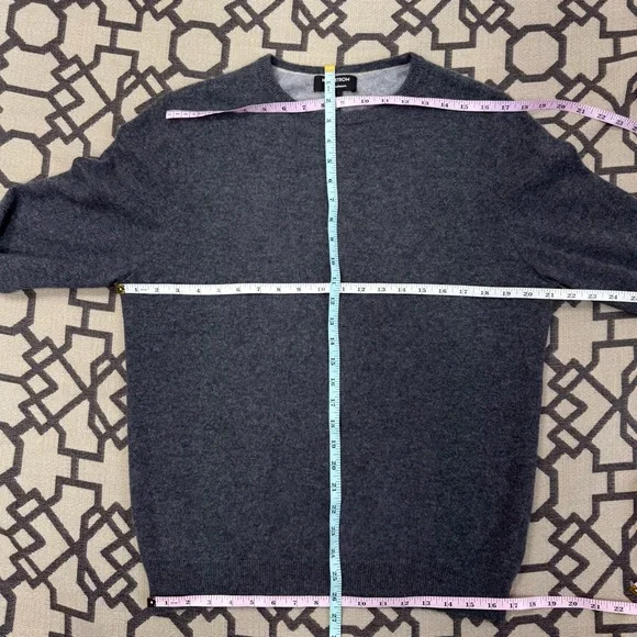 Nordstrom 100% Cashmere Crewneck Sweater Gray Sz M - Picture 9 of 10